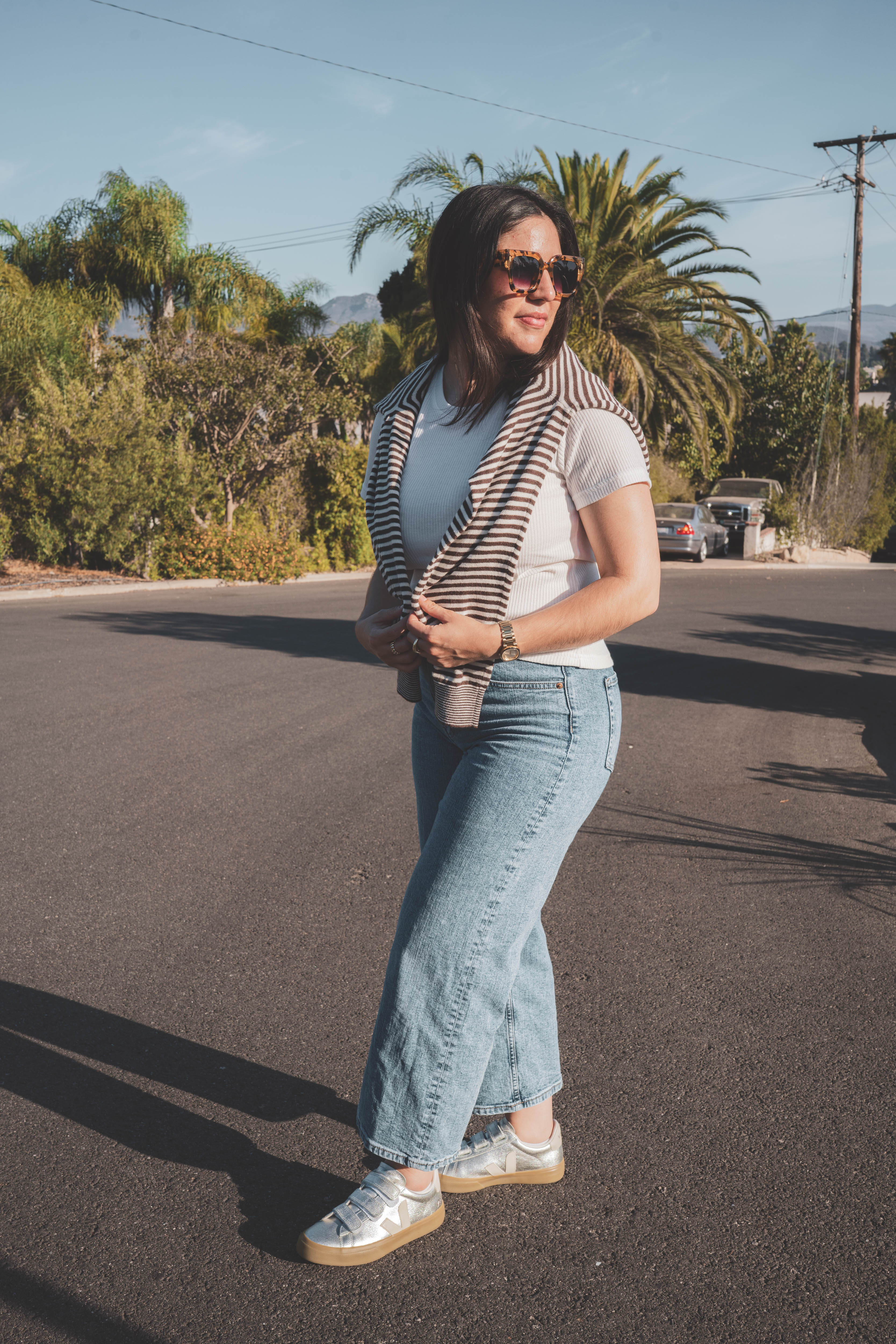 Autumn Striped Cardigan | Women's Lightweight Fall Cardigan