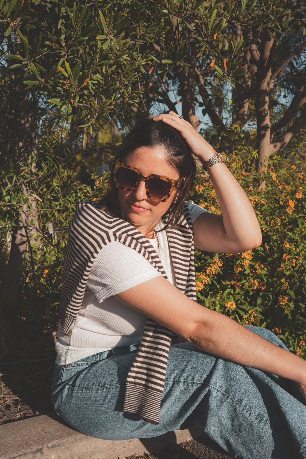 Autumn Striped Cardigan | Women's Lightweight Fall Cardigan